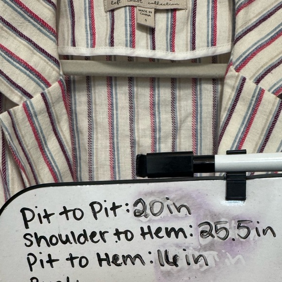 Anthropologie Dolan Anna Double-Breasted Striped Linen Blend Blazer - Picture 15 of 15